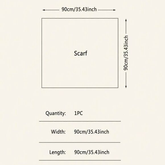 Chain Scarf Vintage Style Satin Cream Scarf Bandana - Picture 6 of 10